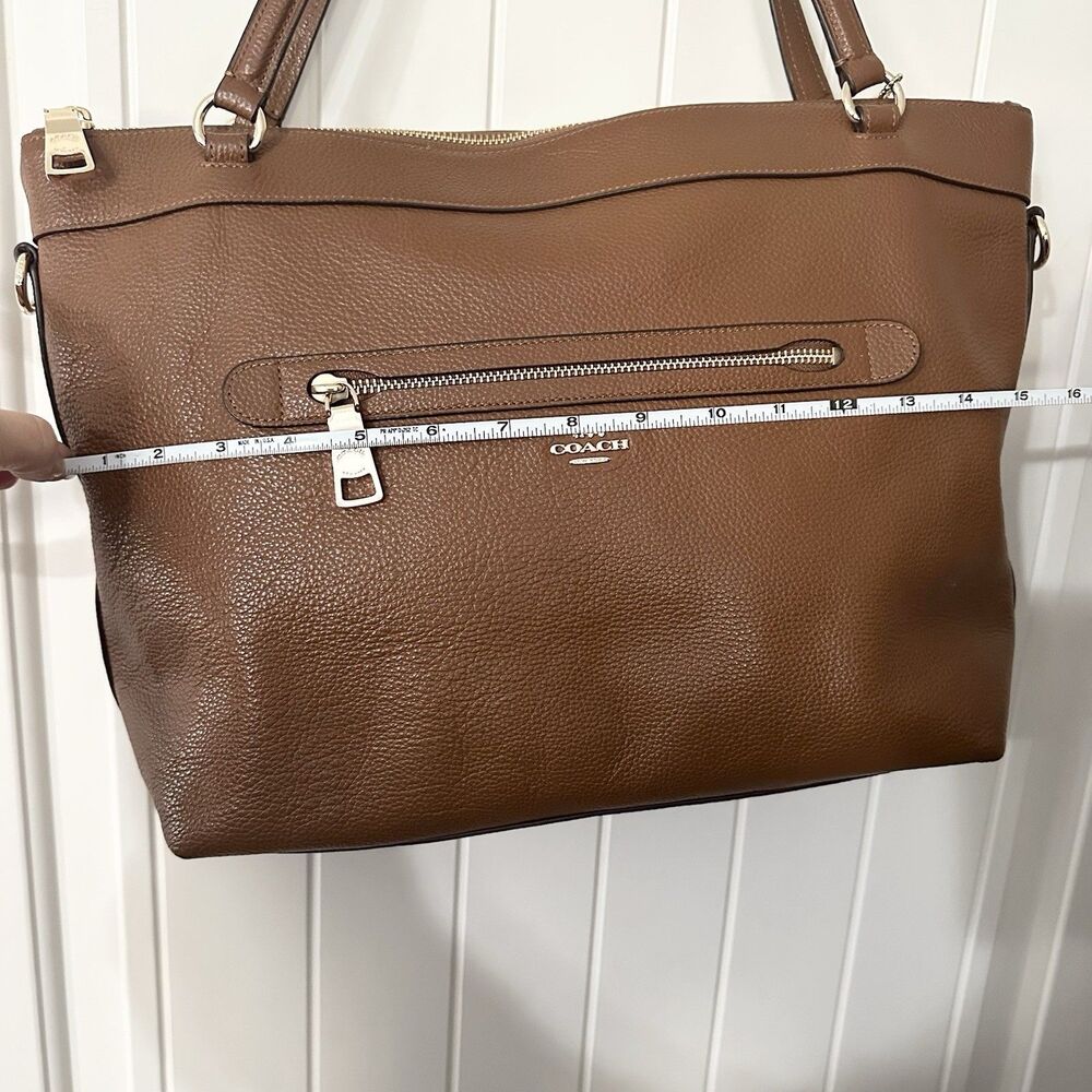 Coach Tyler Brown Pebbled Leather Tote Bag Purse Style #F54687 *READ - Picture 6 of 10